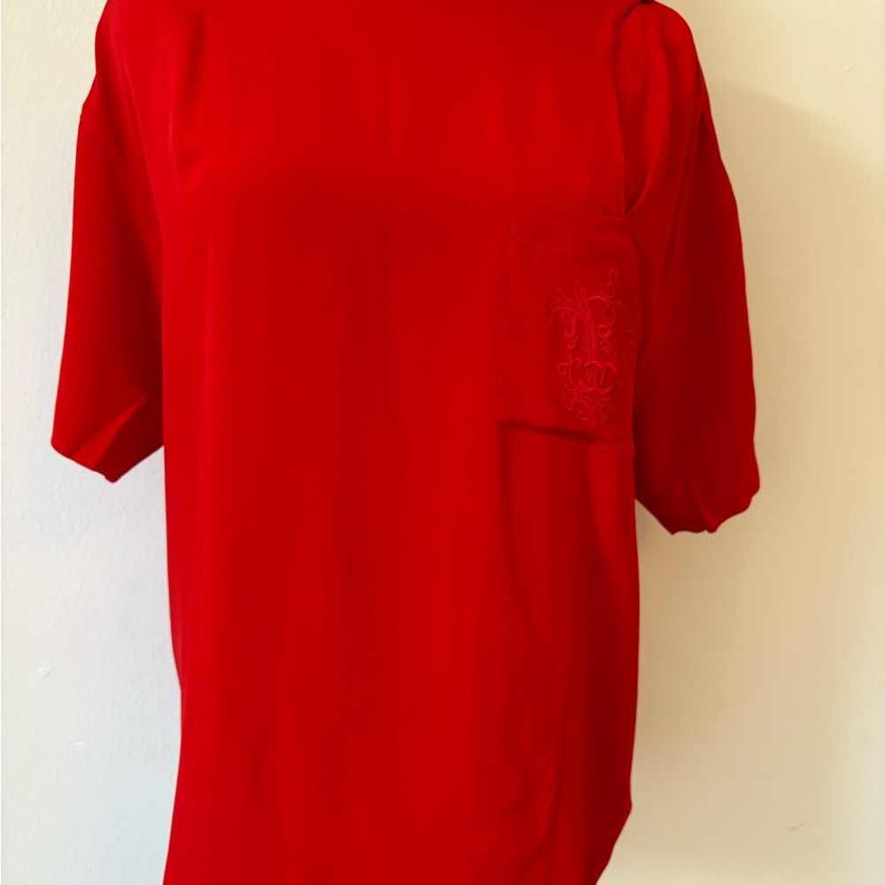 Chanel Red Silk Shirt – Vintage NWT Sz 40 (US 8)